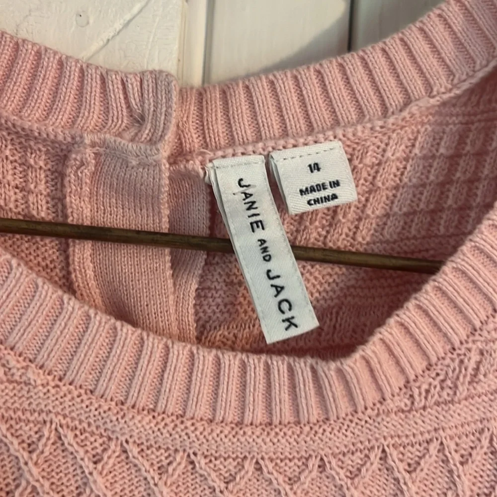 Janie and Jack peachskin the heights sweater dress size 14